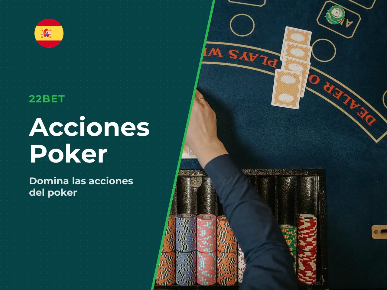 Acciones del jugador: pasar, apostar, igualar, subir y retirarse. Las acciones básicas del jugador son cinco: **pasar**, **apostar**, **igualar**, **subir** y **retirarse**. Si no entiendes estas deci