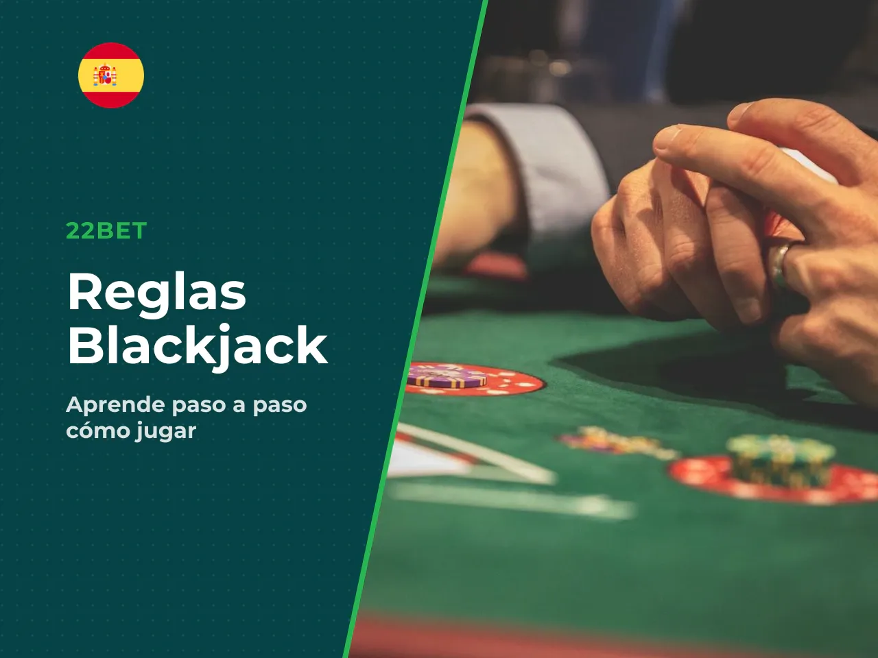 Cómo se desarrolla una mano hasta el resultado final. El desarrollo de cada mano sigue estos pasos: 1. **Reparto inicial.** Recibes tus first two cards boca arriba. El dealer recibe una carta visible 