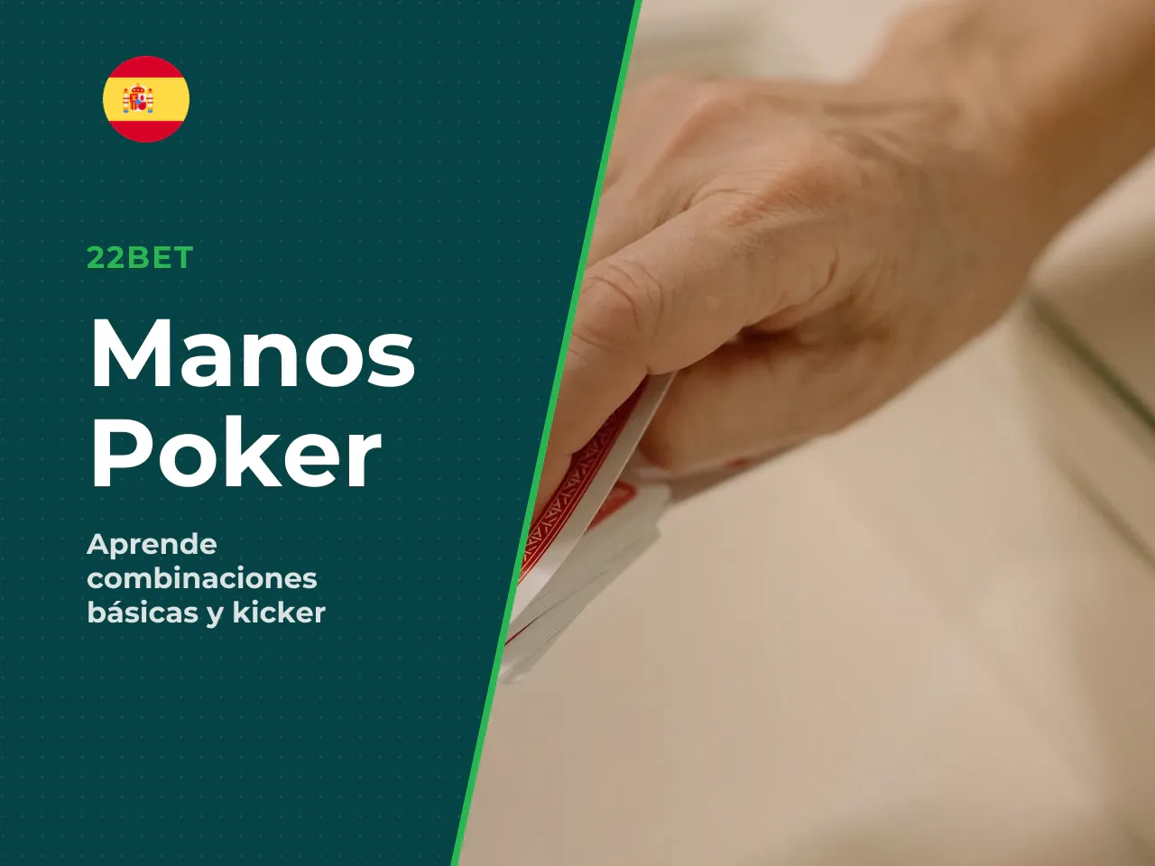 Parejas, tríos y carta alta: el papel del kicker. Las manos más frecuentes para principiantes son **pareja**, **doble pareja**, **trío** y **carta alta**. Aquí aparece el concepto de **kicker**, que d